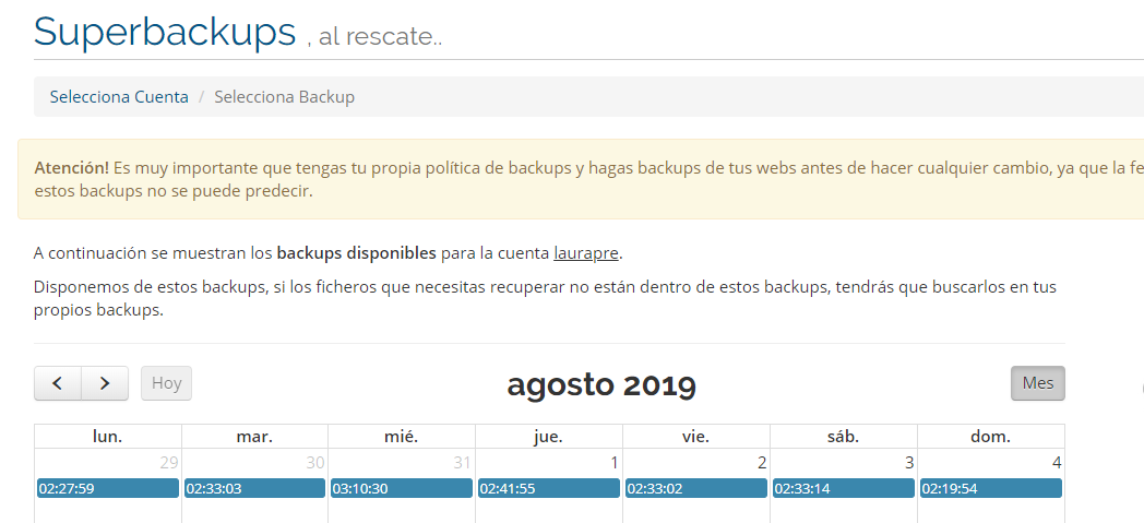 backup