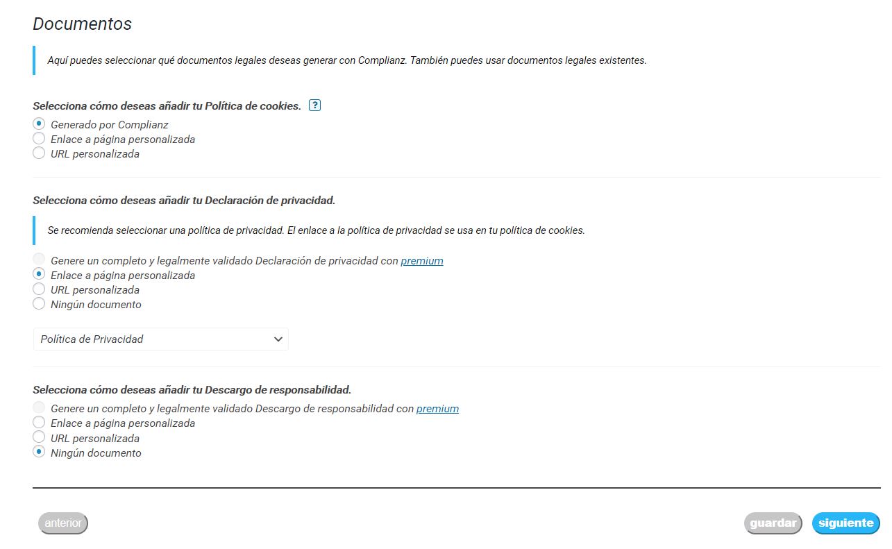 documentos complianz