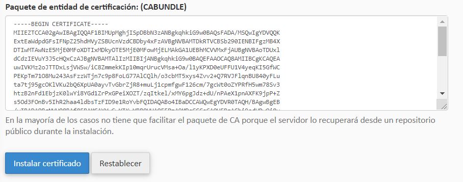 instalar certificado