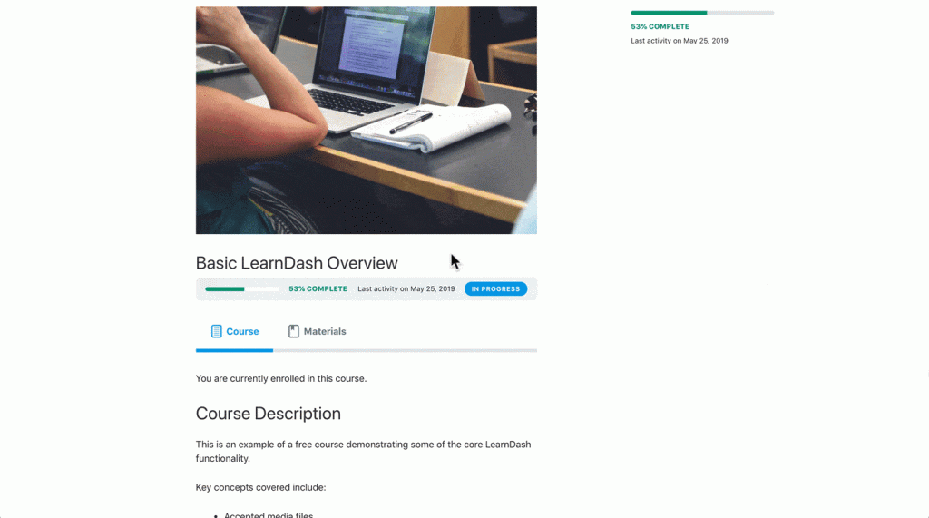 learndash course focus mode animation for release highres